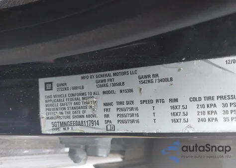 2010 Hummer H3 Suv из США, поврежденный, VIN 5GTMNGEE0A8117914